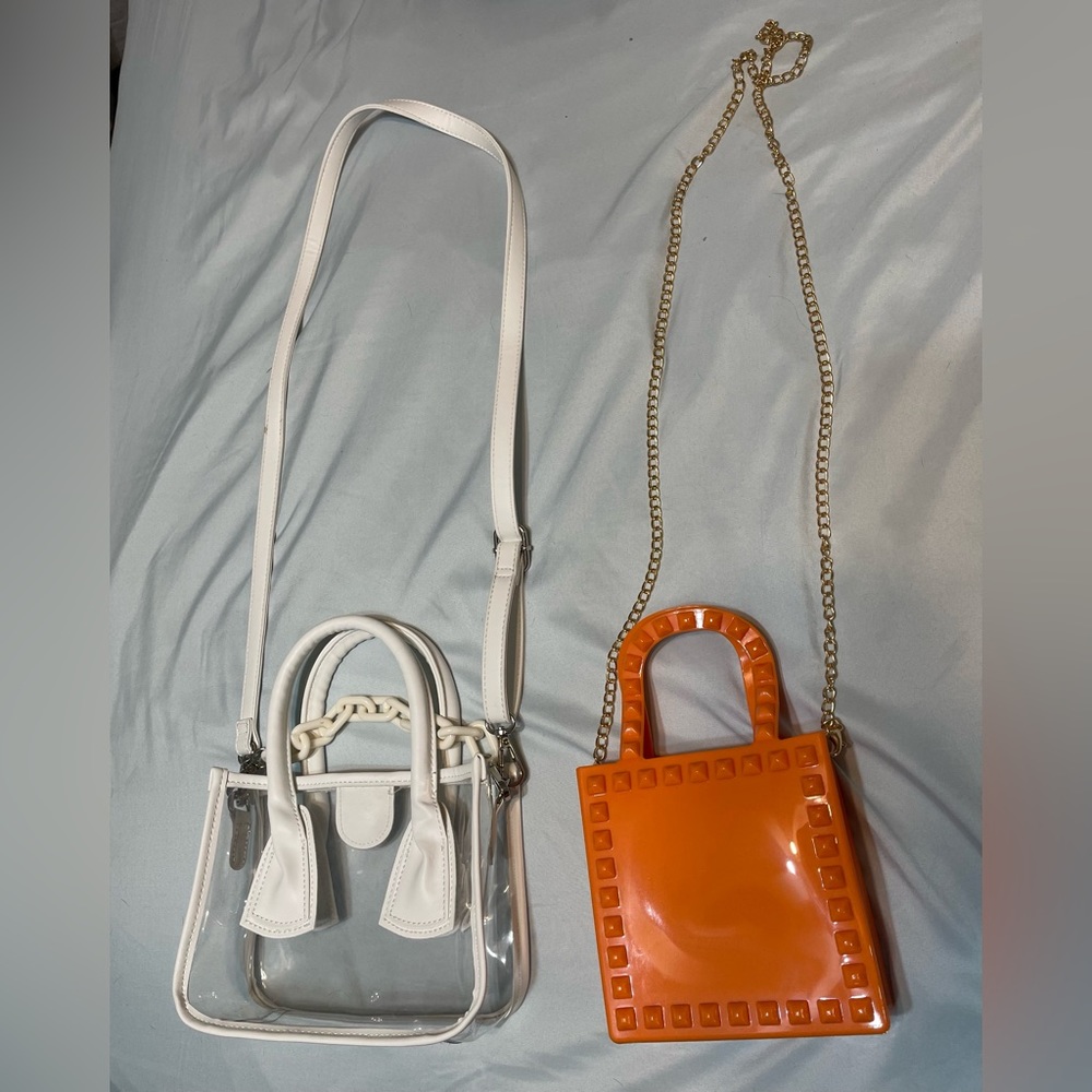 Tiny purses rubber material worn twice each